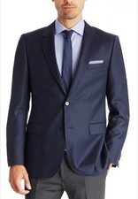Boss Hugo Boss The James3 Sharp5 Suit Jacket 38R Navy Blue 100 Virgin Wool