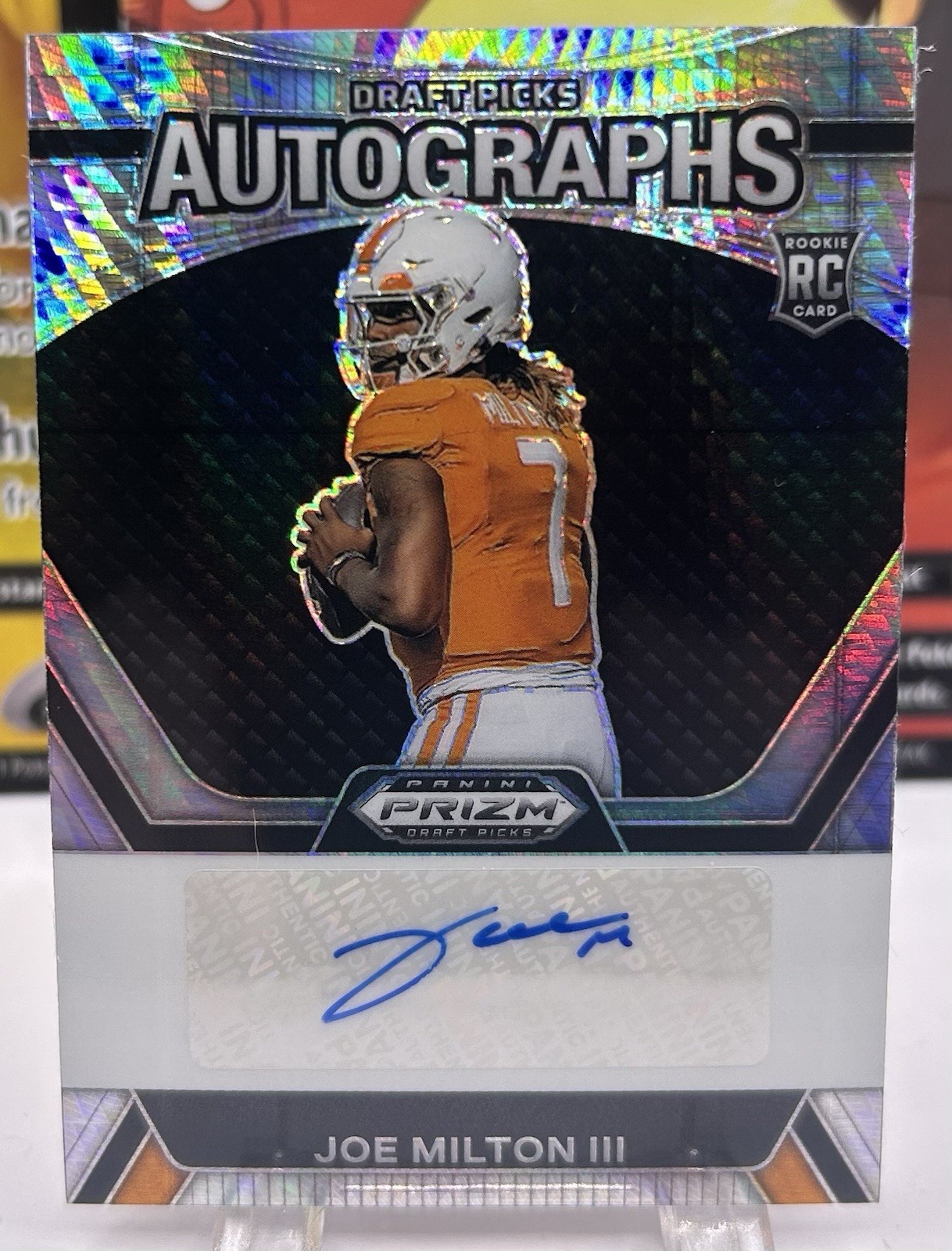 2024 Panini Prizm Draft Picks DP Auto Hyper Joe Milton III #DPA-JMN RC