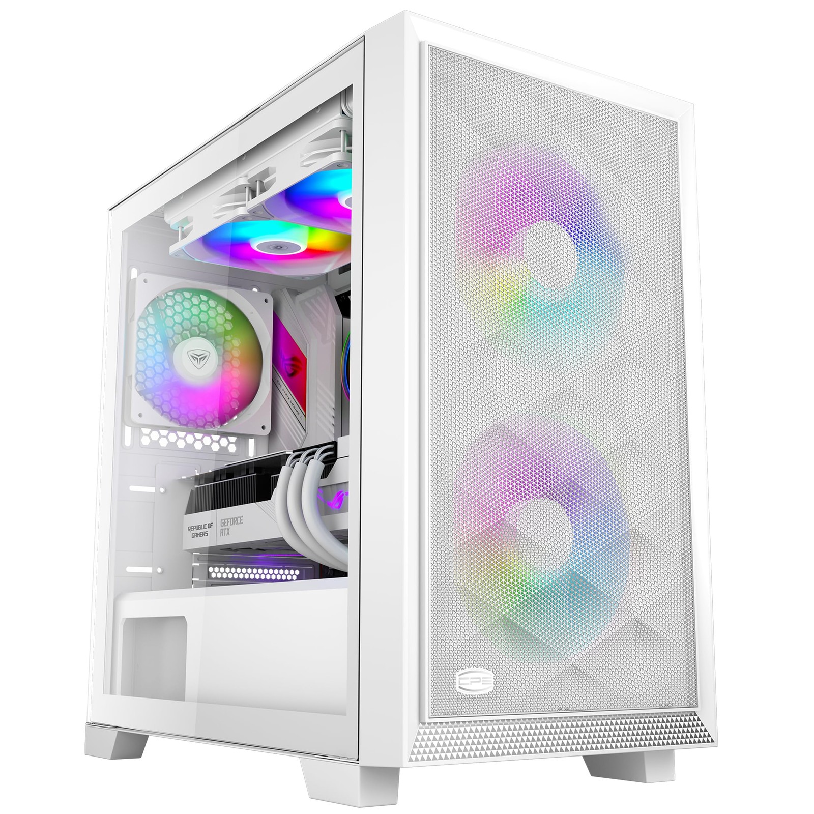 PCCOOLER C3D310 M-ATX Premium Gaming PC Case in White 120mm 240MM 350mm