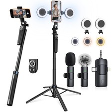 Vlogging Kit for iPhone - Tripod, Wireless Microphone  Content Creator Essentia