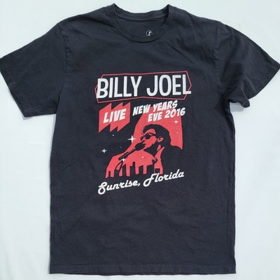 Billy Joel Shirt Size L Concert Black New Years Eve 2016 Sunrise Florida