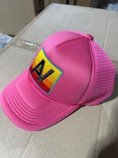 Aviator Nation Neon Pink Trucker Mesh Hat Cap SnapBack