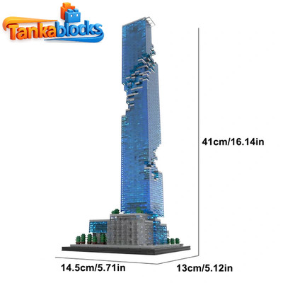 MOC- 174819 1:800 Scale Famous Bangkok Landmark Building Blocks Set (1839PCS)