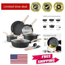 Comprehensive 14-Piece Cooking Set with Non-Stick Performance for Healthy Meals