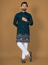 Men Kurta Set Pakistani Kurta Pyjama Indian Suits Sherwani Wedding Party Groom