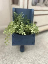 Country Primitive Farmhouse Rustic Distressed Wood Sugar Scooper/Candle Holder