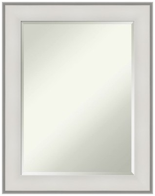 Amanti Art White Bathroom Mirror for Over Sink, 29''L x 23''W, Imperial
