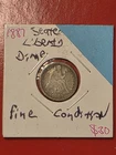 ** 1887-P  Seated 🗽 Liberty SILVER Dime **  US  10C Cents Coin  FINE CONDITION