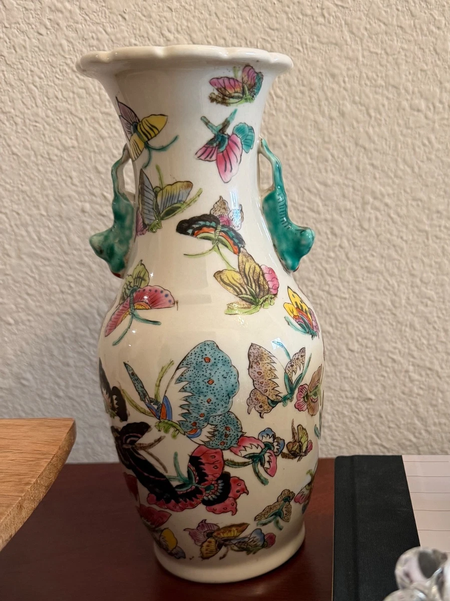 中国蝴蝶花瓶中国古董花瓶| eBay