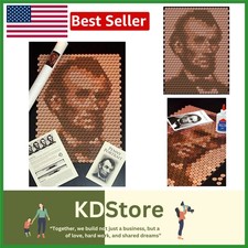 DIY Abraham Lincoln Wall Art Kit Kids Educational Craft Poster, Optical Illus...