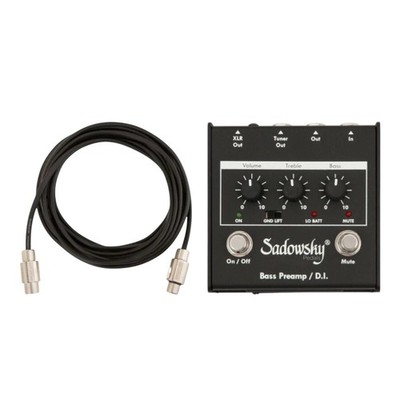 Bass Direct Kit Sadowsky SBP-1 v2 Bass Preamp DI + Rockboard Flat XLR Cable 20ft