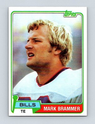 1981 Topps #283 Mark Brammer Buffalo Bills Rookie