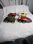 Vintage Tonka Vehicle Lot US Army Jeep Mini Camper Fun Buggy