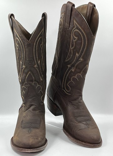 Ariat 53302 Cowboy Boots Mens Size 8.5 D Brown Leather Embroidered In ...