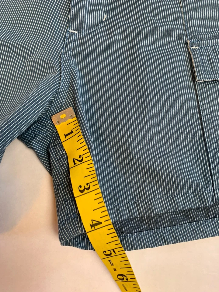 Shorts Horny Toad Feminino 10 Listrado Azul Cargo Praia Tropical Preppy - Imagem 4 de 4