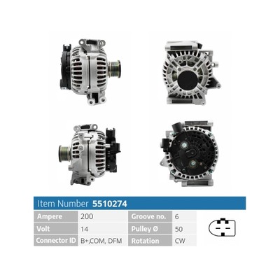 Wechselstromgenerator EB1634Q A141540702 944390463300 063536250450 0986048550