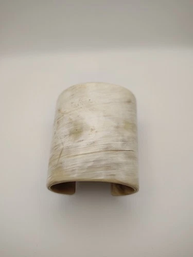 Vintage Costume Jewelry Large Carved Horn Cuff Bracelet