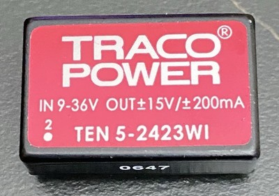 Traco Power TEN 5-2423WI DC/DC Wandler Converter IN 9-36V OUT 15V 200mA