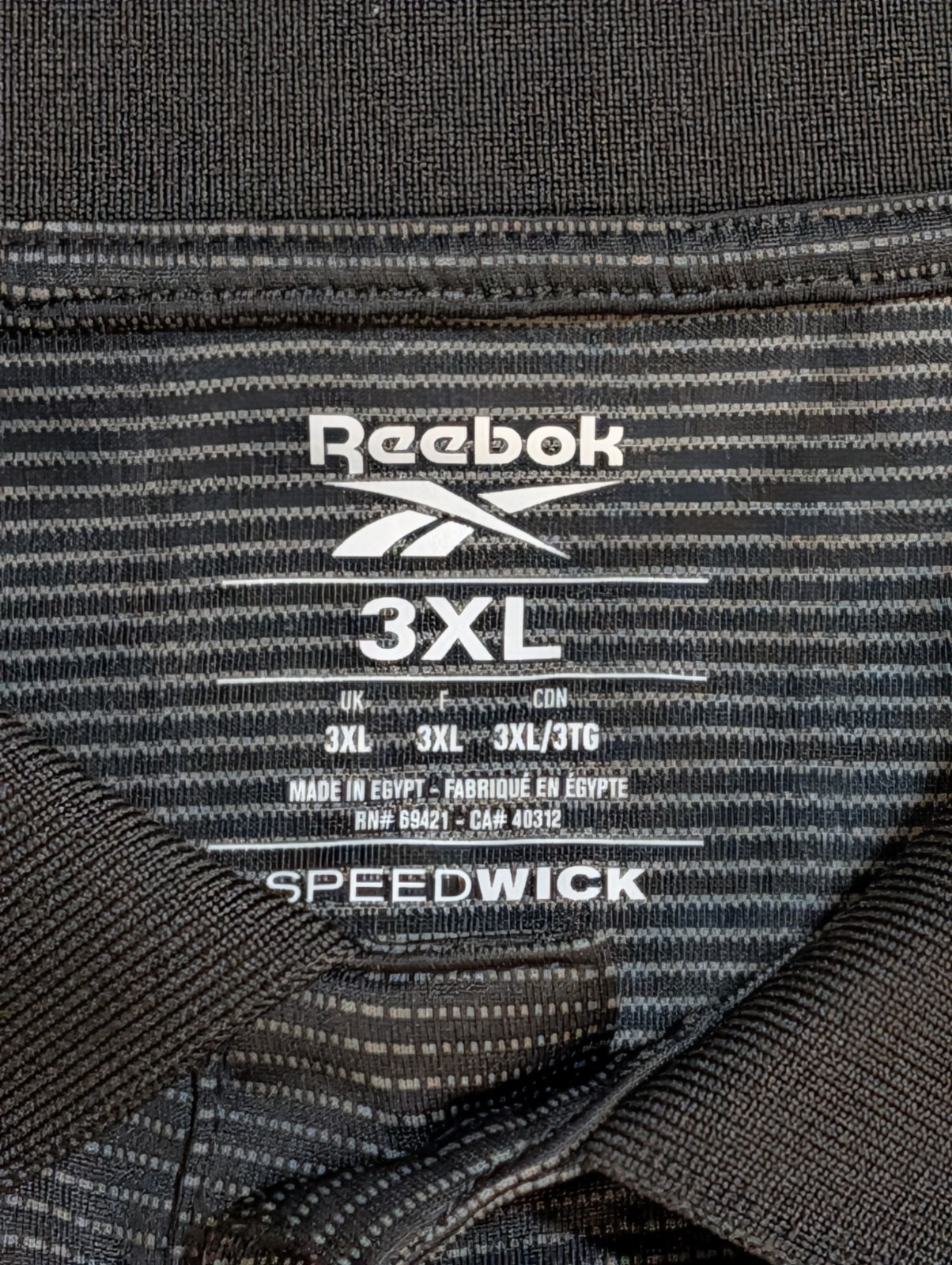 Reebok Golf Polo Speedwick Short Sleeve Mens Shirt Black 3XL XXXL Performance  thumbnail 6