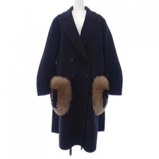 FENDI Coat FF8521 A5G0 Wool blend Fox fur Size 40 Used