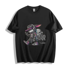 Gender-Neutral Trendy Rabbit Streetwear Graphic T-Shirt