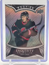 2023-24 Upper Deck Exquisite Collection Rookies Ridly Greig 230/399 #R-RG