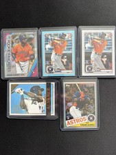 2020 Bowman Yordan Alvarez Blue /499 #25 & Topps Chrome, Bowman Chrome Lot of 5