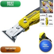 YOIbuy PRO Foldable Utility Knife Scraper Function, Holds 2 Replacement Blades