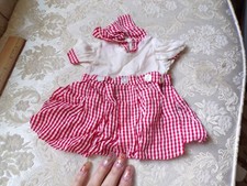 VTG Baby/Doll Dress Red  White Checkered Dress