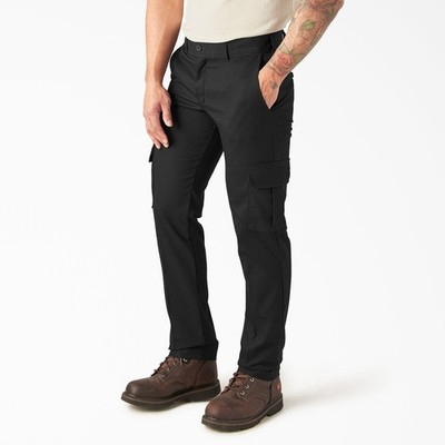 Dickies Flex Cargo Pants Mens 36x30 Black Slim Fit Straight Leg Cell Phone Pocke