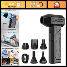 High-Power Cordless Air Duster 130,000 RPM - Rechargeable Mini Blower with LED L
