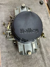 Holley 600 CFM 4150 4776-6 Gold Anodized Dump Carburetor With Fuel Line