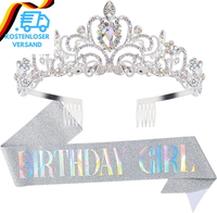 Geburtstag MäDchen SchäRpe & Strass Tiara Sets, Geburtstag SchäRpe Und Tiara Sti