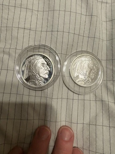 1oz buffalos silver lot of (2)