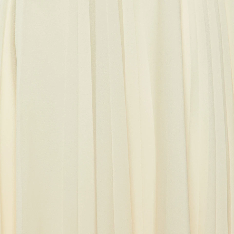 Falda midi plisada de seda crema Valentino M Foto 3 de 4