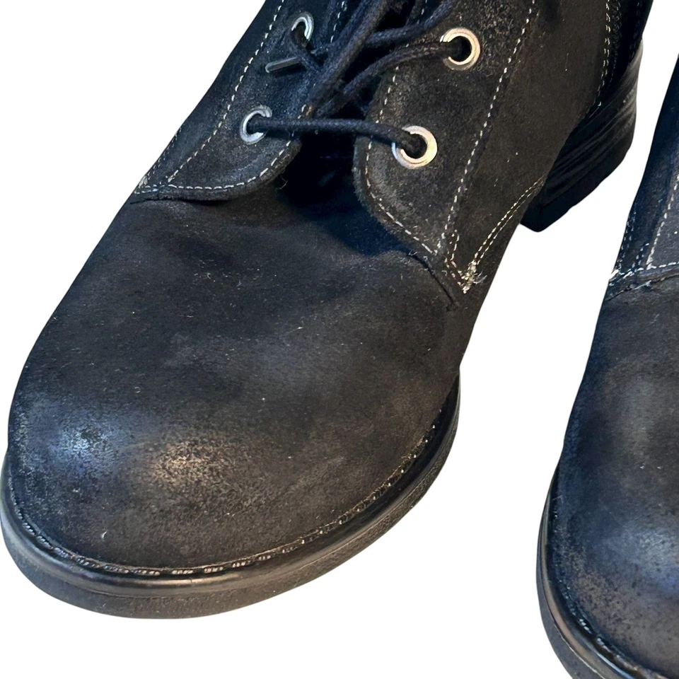 Taos Leather Boots Camp Black Rugged Combat Women Lace+Zip Sz 39 US 8 - 8.5 M - Image 4 of 4