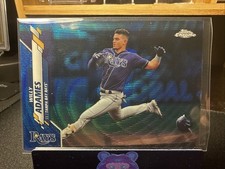 2020 Topps Chrome Willy Adames Blue Wave Refractor 36/75 #179 Rays