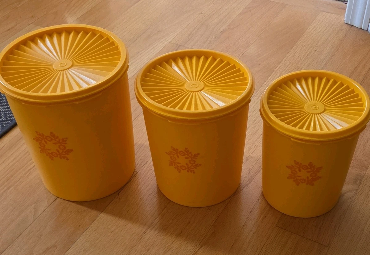 ヴィンテージ NALLY WARE 、EONプラスチック製キャニスター(訳あり) 25+ Vintage Tupperware Canisters Yellow for sale | Updated Oct 2026