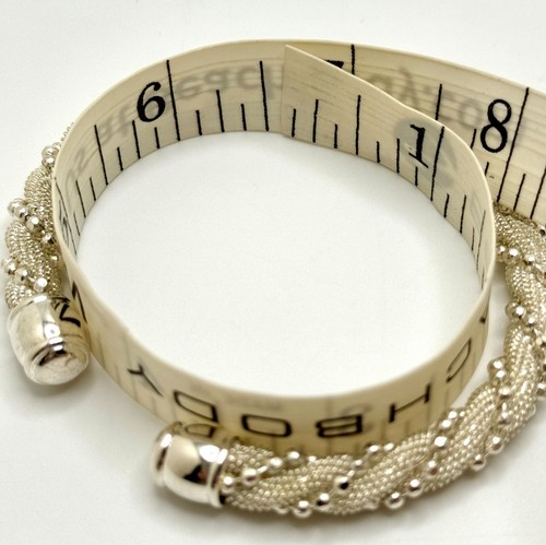 Tiffany & Co Elsa Peretti Sterling Silver Mesh Twist Bangle Bracelet 925 - Picture 7 of 9