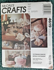 Vintage McCall's Pattern 4619 VICTORIAN FANCIES Sewing Craft Project H 