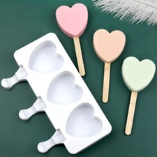 Ice Cream Mould Food Grade Silicone Heart-Shaped DIY Chocolate Baking tool New