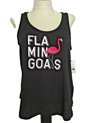 Secret Treasures Ladies Knit Pajama Black Screen Print Tank