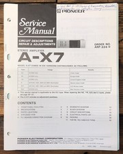 Pioneer A-X7 Amplifier Service Manual Original