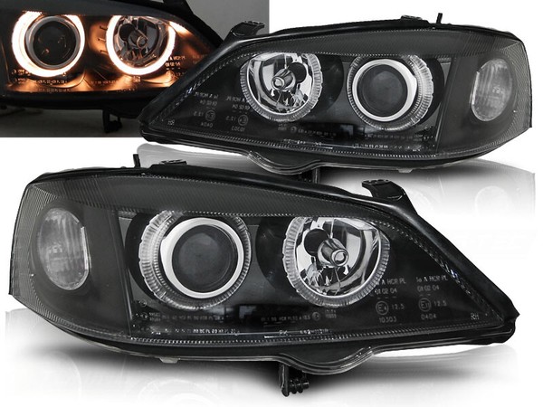 Scheinwerfer Angel Eyes FüR Opel Astra G Bj. 1998-2005 Schwarz-image