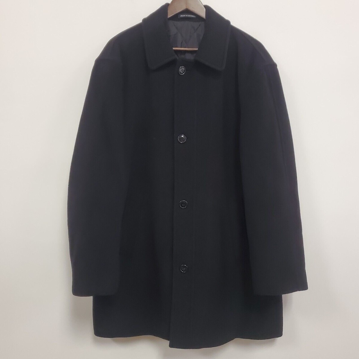 Lauren Ralph Lauren Men Cambridge Cashmere Blend Peacoat 42L Black Business