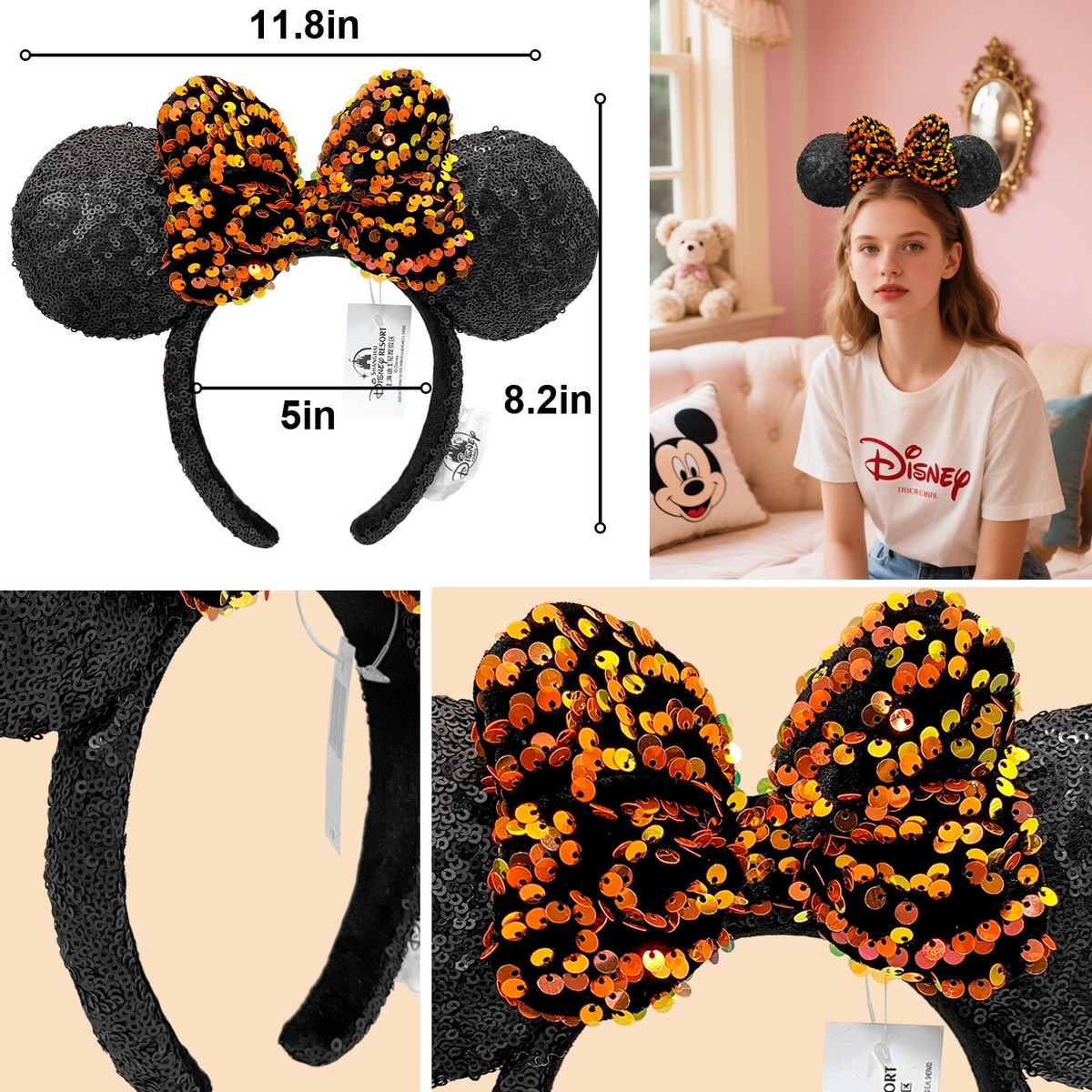 Tokyo Disney-Resort Halloween Minnie Mouse sequin Black 