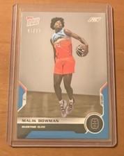 2021 TOPPS NOW OVERTIME ELITE #D5 MALIK BOWMAN (RC) - NUMBERED 45/49 BLUE