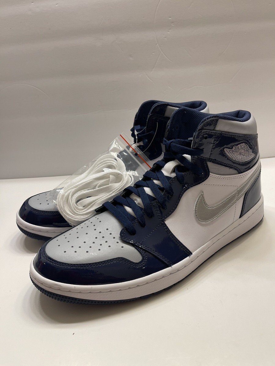 NEW Air Jordan 1 High G Men's Size 12 White/Metallic Silver DQ0660