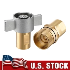 1 Inch NPT Wet Line Wing Nut Hydraulic Quick Disconnect Coupler / Coupling Set