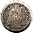 elf Seated Liberty Dime 1853  Arrows    E01